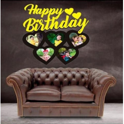 Beautiful Happy Birthday Photo Frame on Wall 