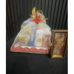 Elegant Tray Hamper With Peacock Rakhi Box