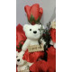 Red Rose Bouquet with Mini Teddies