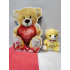 Yellow Teddy Bear with Big Teddy Card