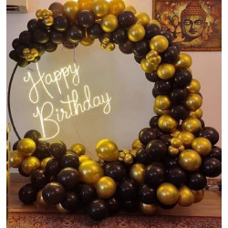 Golden & Black Birthday Ring Decoration