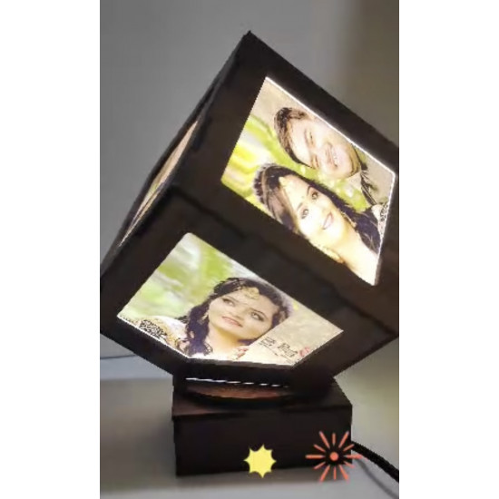 Personalised Rotating Cube Lamp