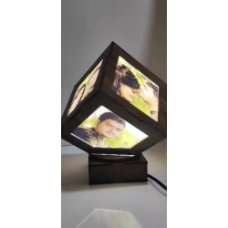 Personalised Rotating Cube Lamp