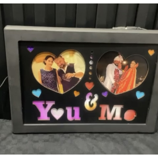U & Me LED Photo Frame with Little hearts