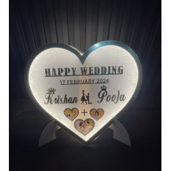 Personalised Wedding Name Frame with Date 