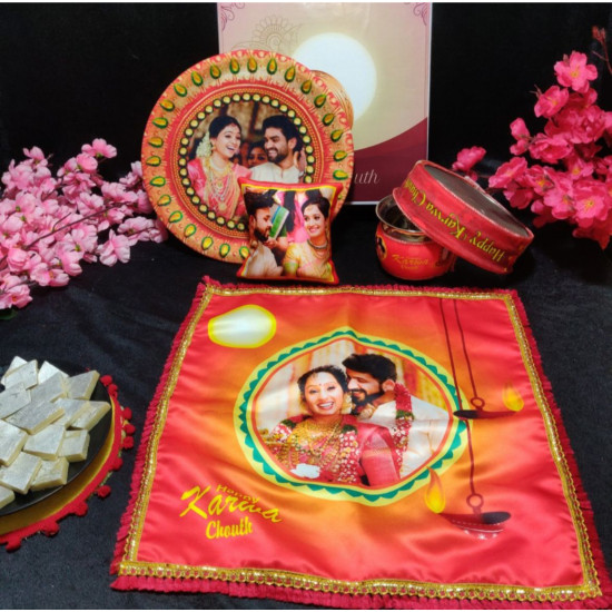 Personalized 5-in-1 Karwa Chauth Combo Set