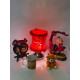 Red Touch Lamp With Couple Photo Frame 5-in-1 Combo