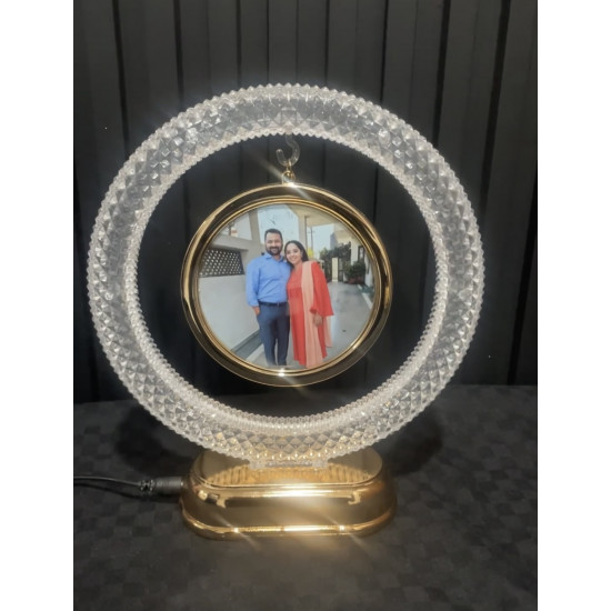 LED Crystal Ring Photo Frame 