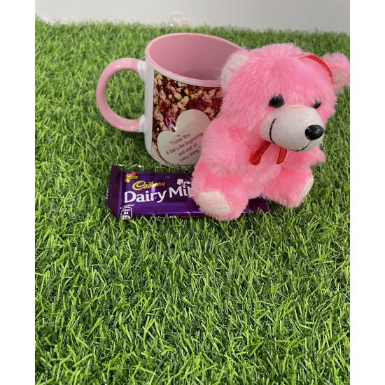 Pink Mug with Pink Teddy Combo
