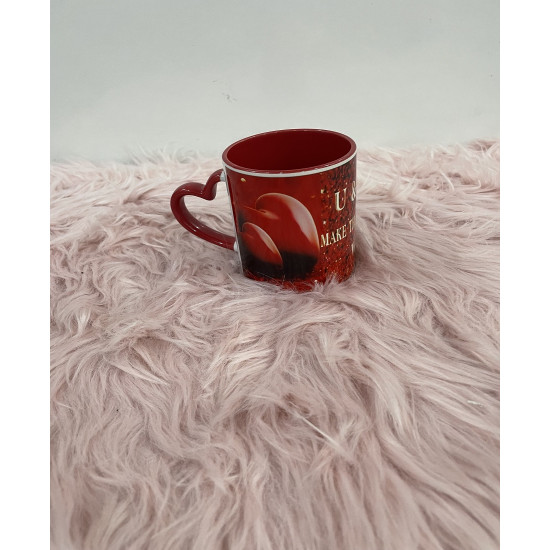 Red Heart Handle Mug with Big Red Teddy Combo