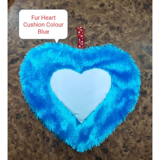 Customised Heart Shaped Fur Cushion 