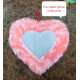 Customised Heart Shaped Fur Cushion 