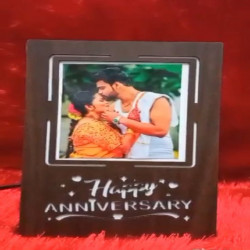 Happy Anniversary LED Wooden Photo Frame