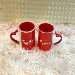 Together Forever Heart Handle Mug Set