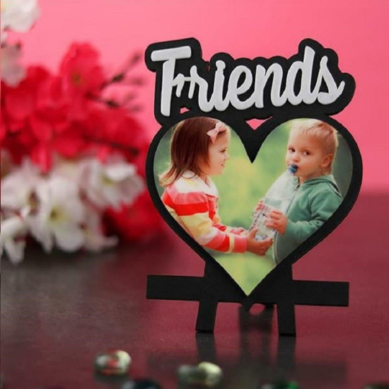 Heart Shape Photo Frame with Personalized Caption