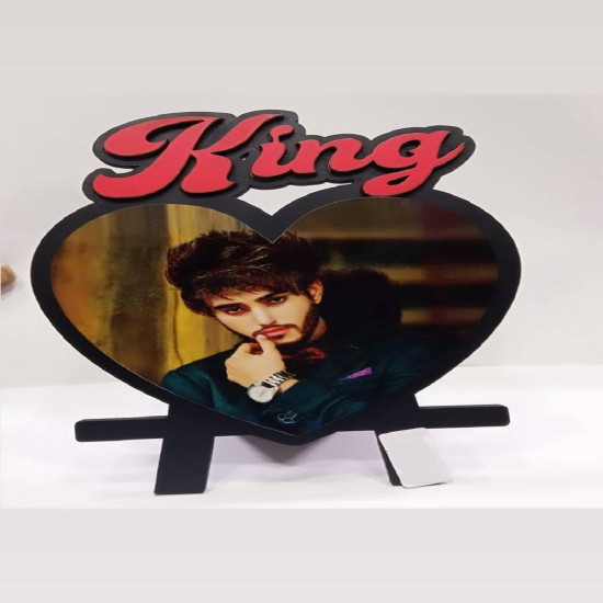 Heart Shape Photo Frame with Personalized Caption