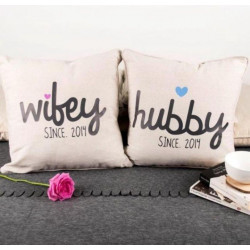 Hubby Wifey Couple Cushion
