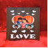 LED Wooden Love Photo Frame with 3 Heart Images Along with Little Hearts